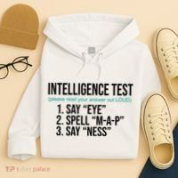 Intelligence Test Funny Message Hoodie thumb 4