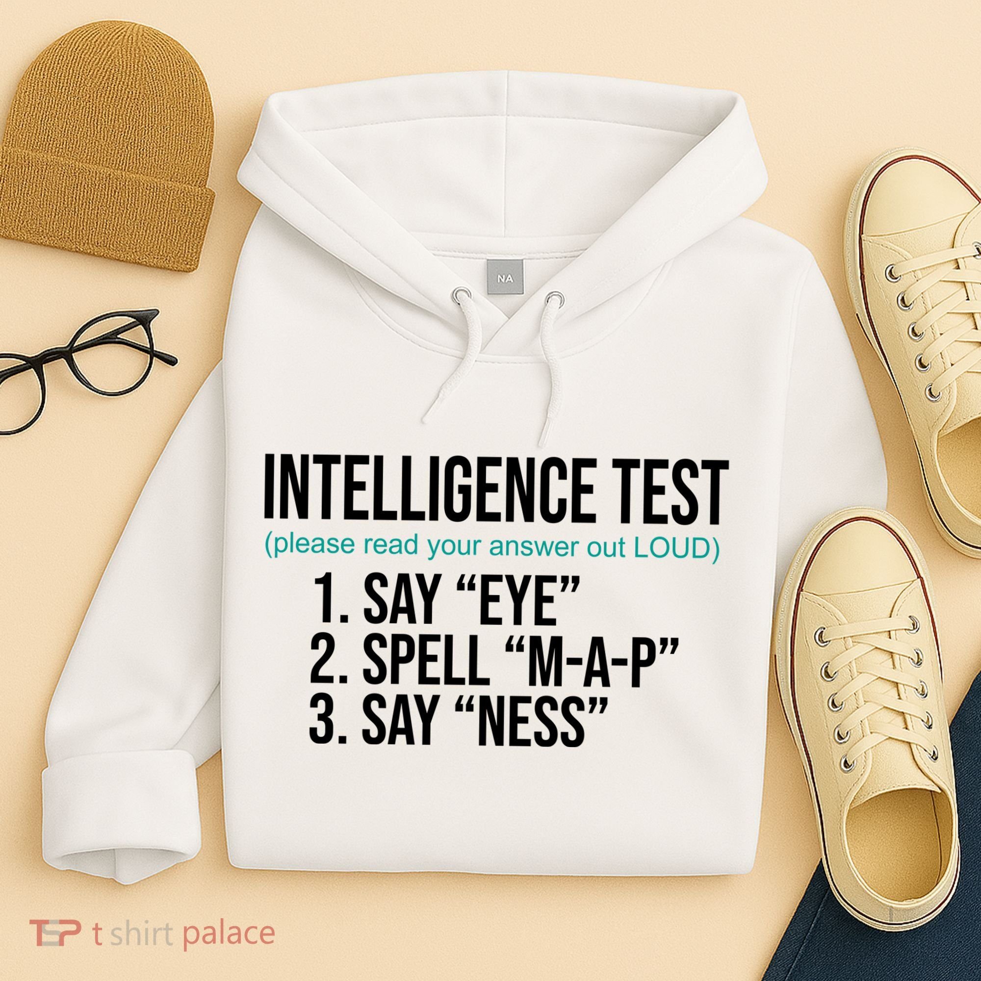 Intelligence Test Funny Message Hoodie