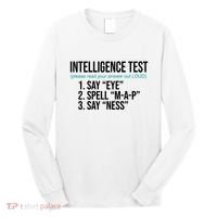 Intelligence Test Funny Message Long Sleeve Shirt thumb 0
