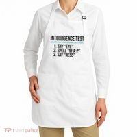 Intelligence Test Funny Message Apron thumb 2