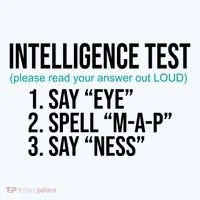 Intelligence Test Funny Message Button thumb 1