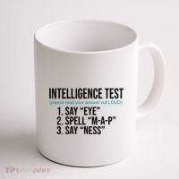 Intelligence Test Funny Message Coffee Mug thumb 1