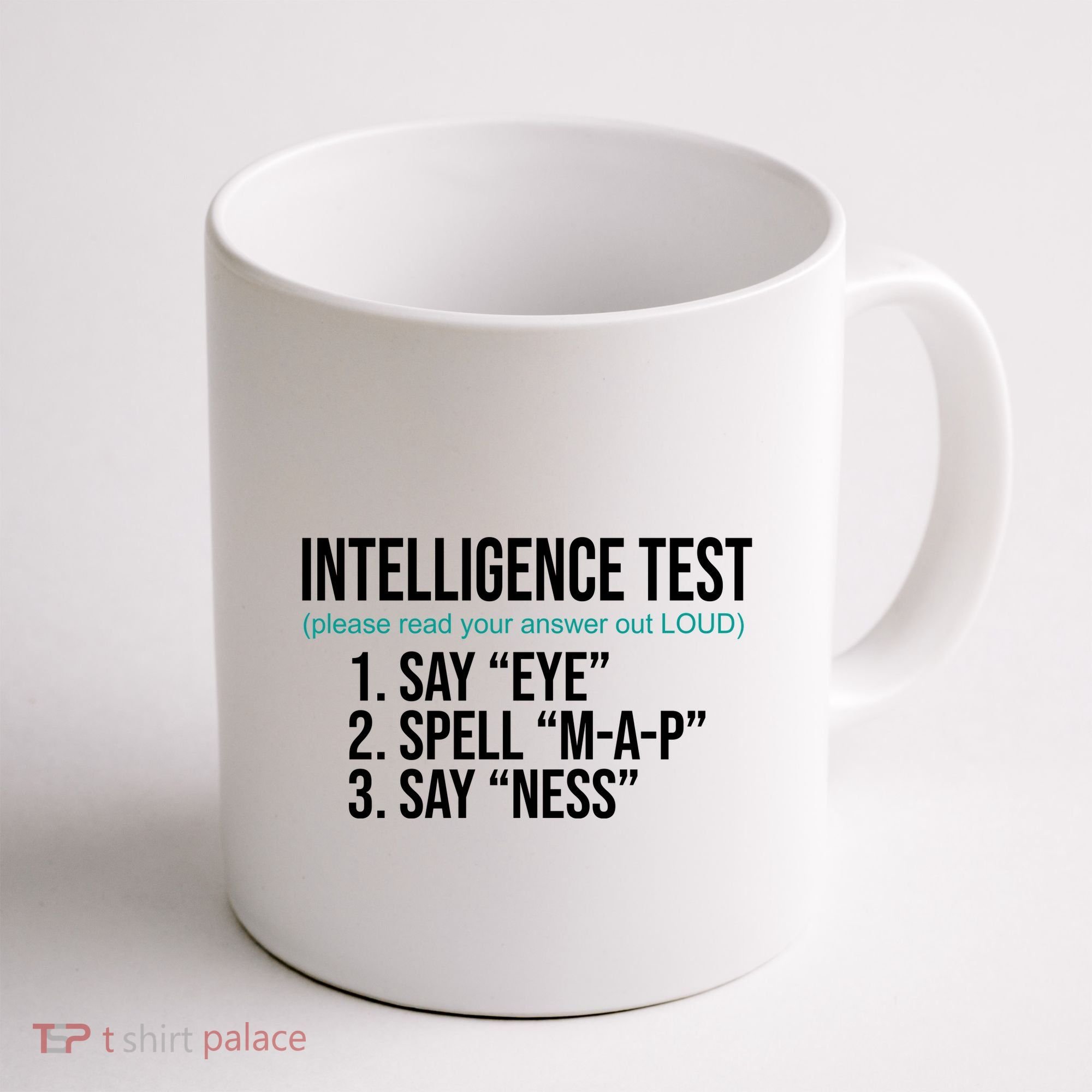 Intelligence Test Funny Message Coffee Mug