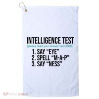 Intelligence Test Funny Message Golf Towel thumb 0