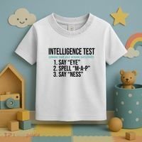 Intelligence Test Funny Message Toddler T-Shirt thumb 3
