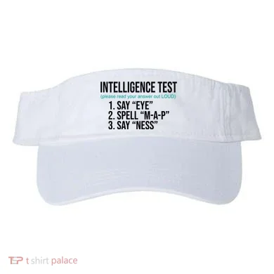 Intelligence Test Funny Message Visor