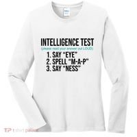 Intelligence Test Funny Message Women's Long Sleeve Shirt thumb 0