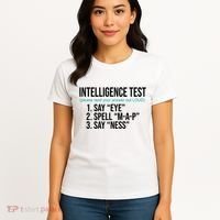 Intelligence Test Funny Message Women's T-Shirt thumb 4