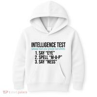 Intelligence Test Funny Message Kids Hoodie thumb 0