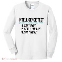 Intelligence Test Funny Message Kids Long Sleeve Shirt thumb 0