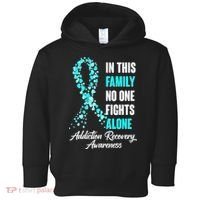 In This Family No One Fight Alone Addiction Recovery Awareness Toddler Hoodie thumb 0