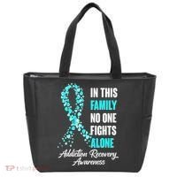 In This Family No One Fight Alone Addiction Recovery Awareness Tote Bag thumb 0