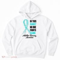 In This Family No One Fight Alone Addiction Recovery Awareness Hoodie thumb 0