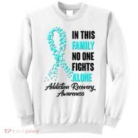 In This Family No One Fight Alone Addiction Recovery Awareness Sweatshirt thumb 0