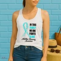 In This Family No One Fight Alone Addiction Recovery Awareness Women's Tank Top thumb 2