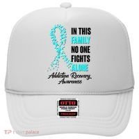 In This Family No One Fight Alone Addiction Recovery Awareness Hat thumb 0