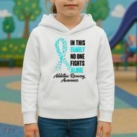 In This Family No One Fight Alone Addiction Recovery Awareness Kids Hoodie thumb 3