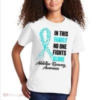 In This Family No One Fight Alone Addiction Recovery Awareness Kids T-Shirt thumb 2