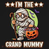IM The Grand Mummy Halloween Mummy Grandma Great Gift Backpack thumb 2
