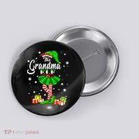 I'm The Grandma Elf Matching Family Christmas Party Button thumb 0
