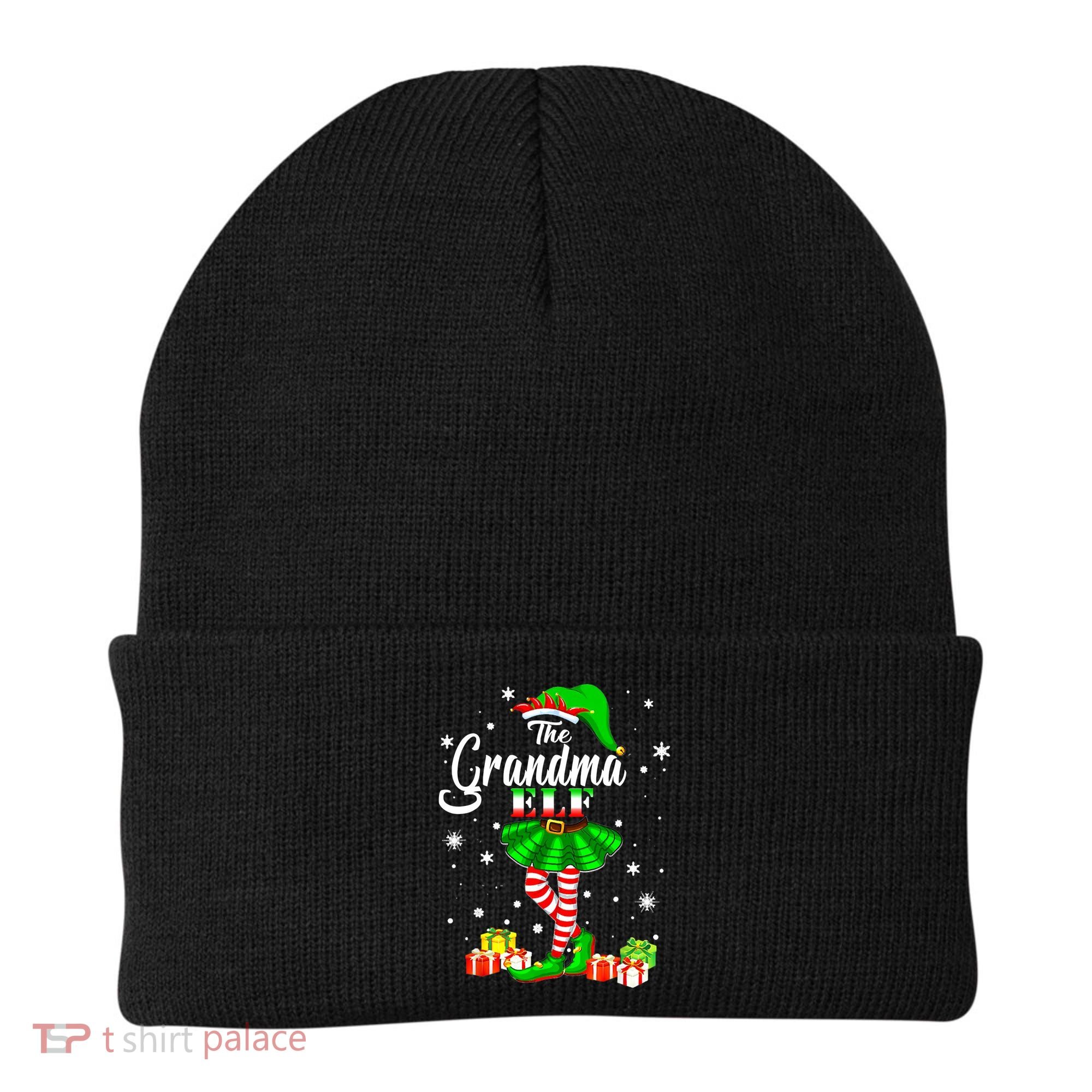 I'm The Grandma Elf Matching Family Christmas Party Beanie