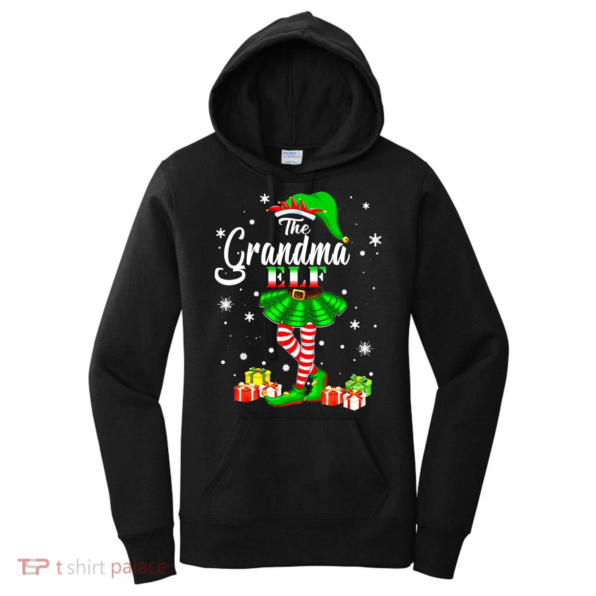 I'm The Grandma Elf Matching Family Christmas Party Women's Hoodie