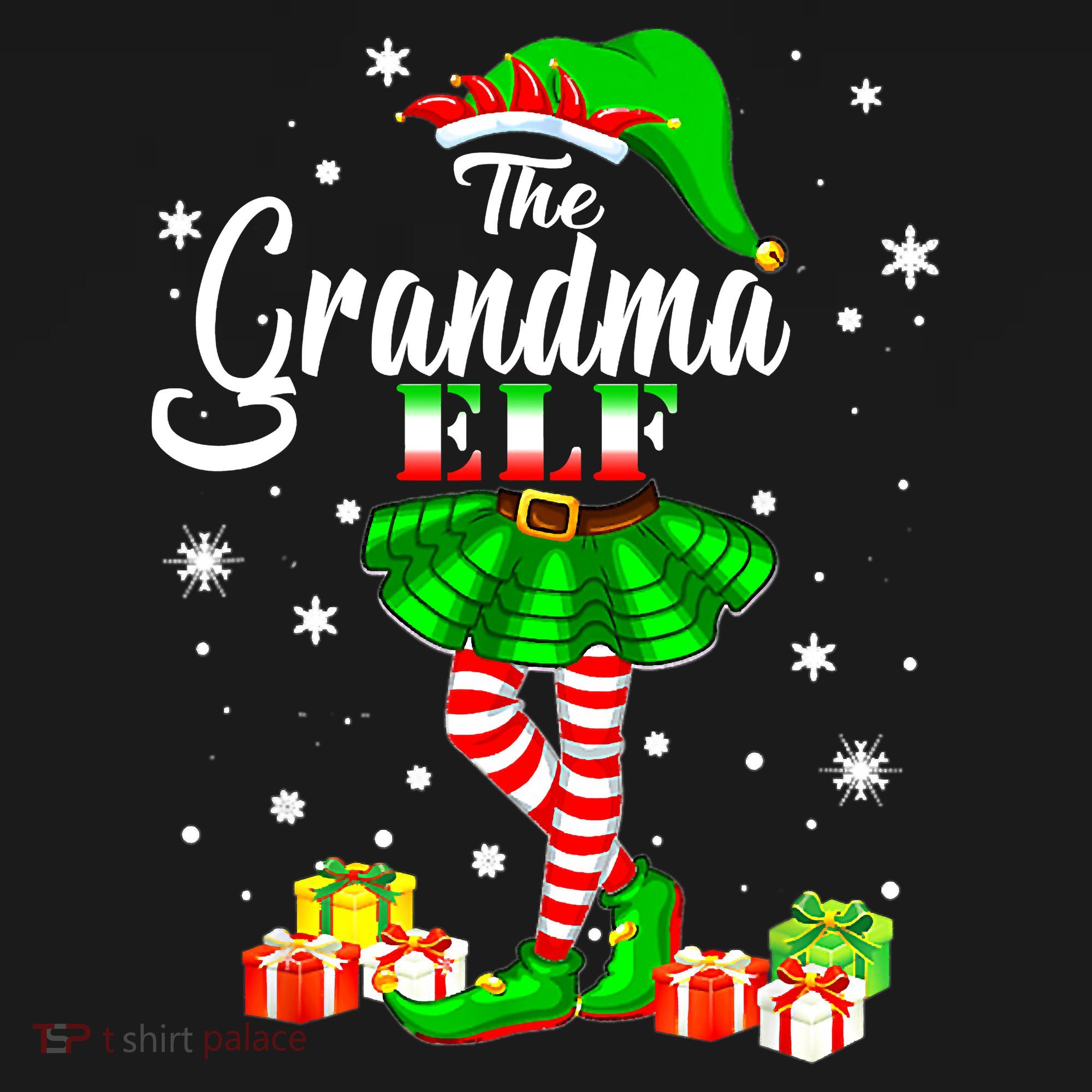 I'm The Grandma Elf Matching Family Christmas Party Women's Hoodie
