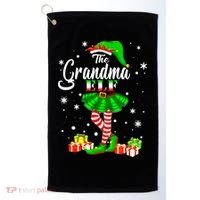 I'm The Grandma Elf Matching Family Christmas Party Golf Towel thumb 0