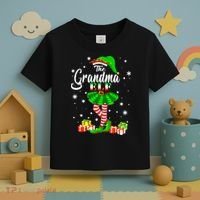I'm The Grandma Elf Matching Family Christmas Party Toddler T-Shirt thumb 3