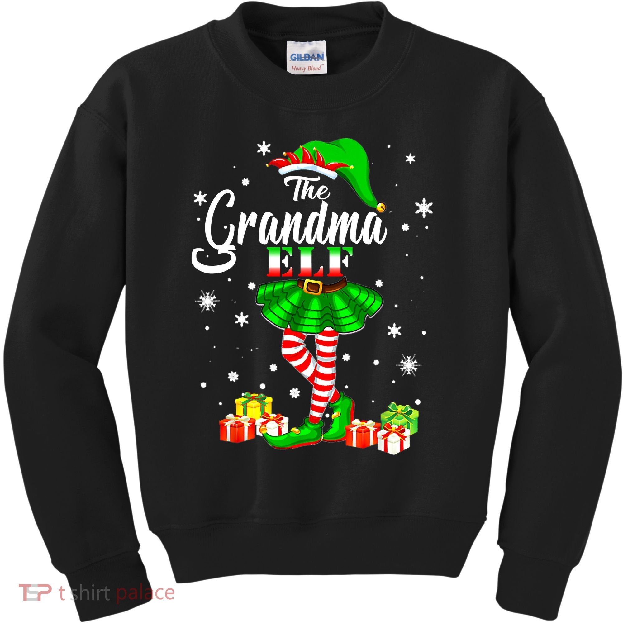 I'm The Grandma Elf Matching Family Christmas Party Kids Sweatshirt