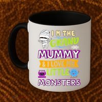 I'm The Grand Mummy & I Love My Little Monsters Coffee Mug thumb 2