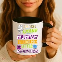 I'm The Grand Mummy & I Love My Little Monsters Coffee Mug thumb 3
