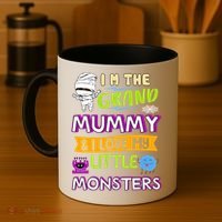 I'm The Grand Mummy & I Love My Little Monsters Coffee Mug thumb 4