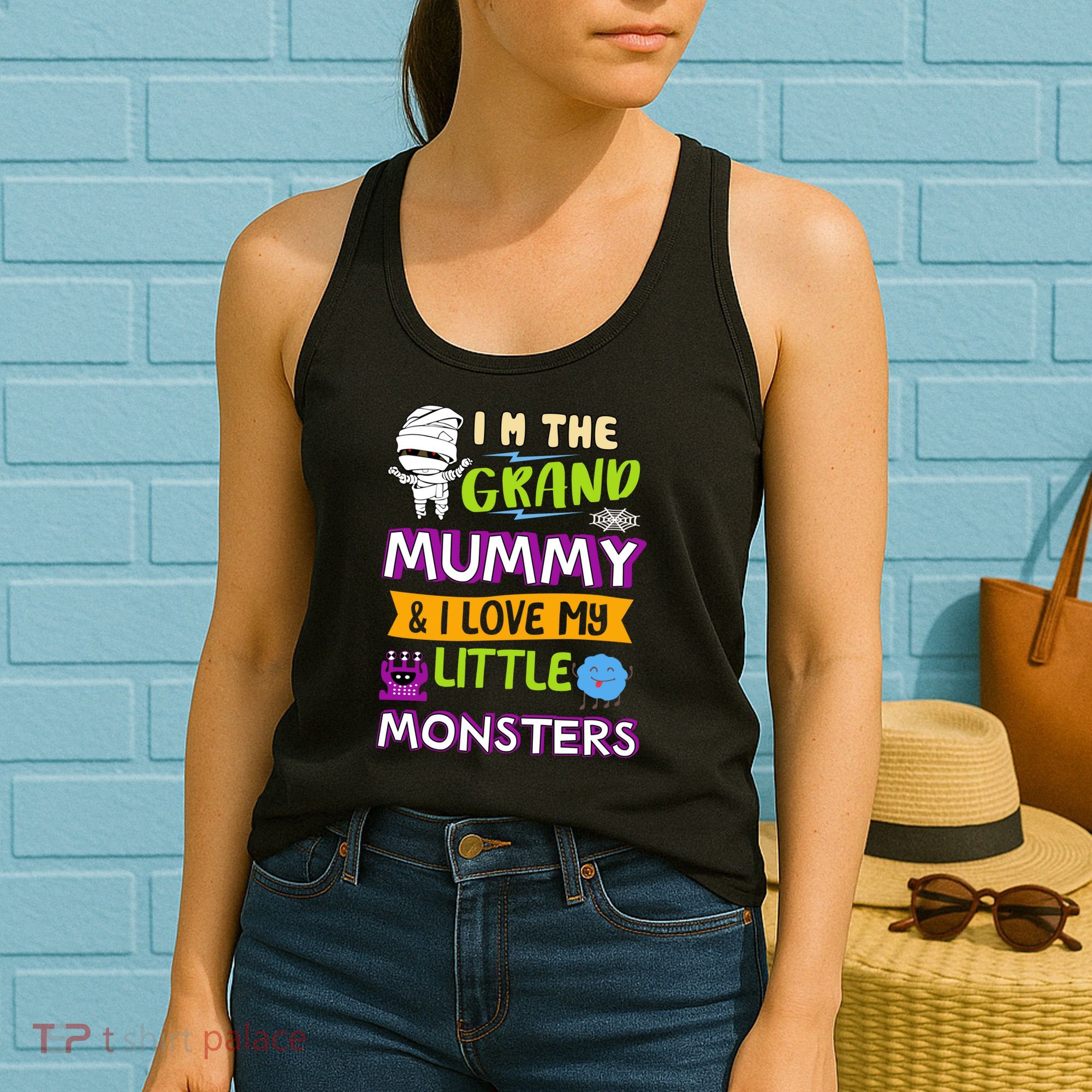 I'm The Grand Mummy & I Love My Little Monsters Women's Tank Top