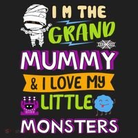 I'm The Grand Mummy & I Love My Little Monsters Hat thumb 2