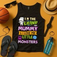 I'm The Grand Mummy & I Love My Little Monsters Tank Top thumb 4