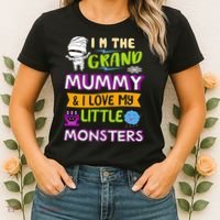 I'm The Grand Mummy & I Love My Little Monsters Women's T-Shirt thumb 2