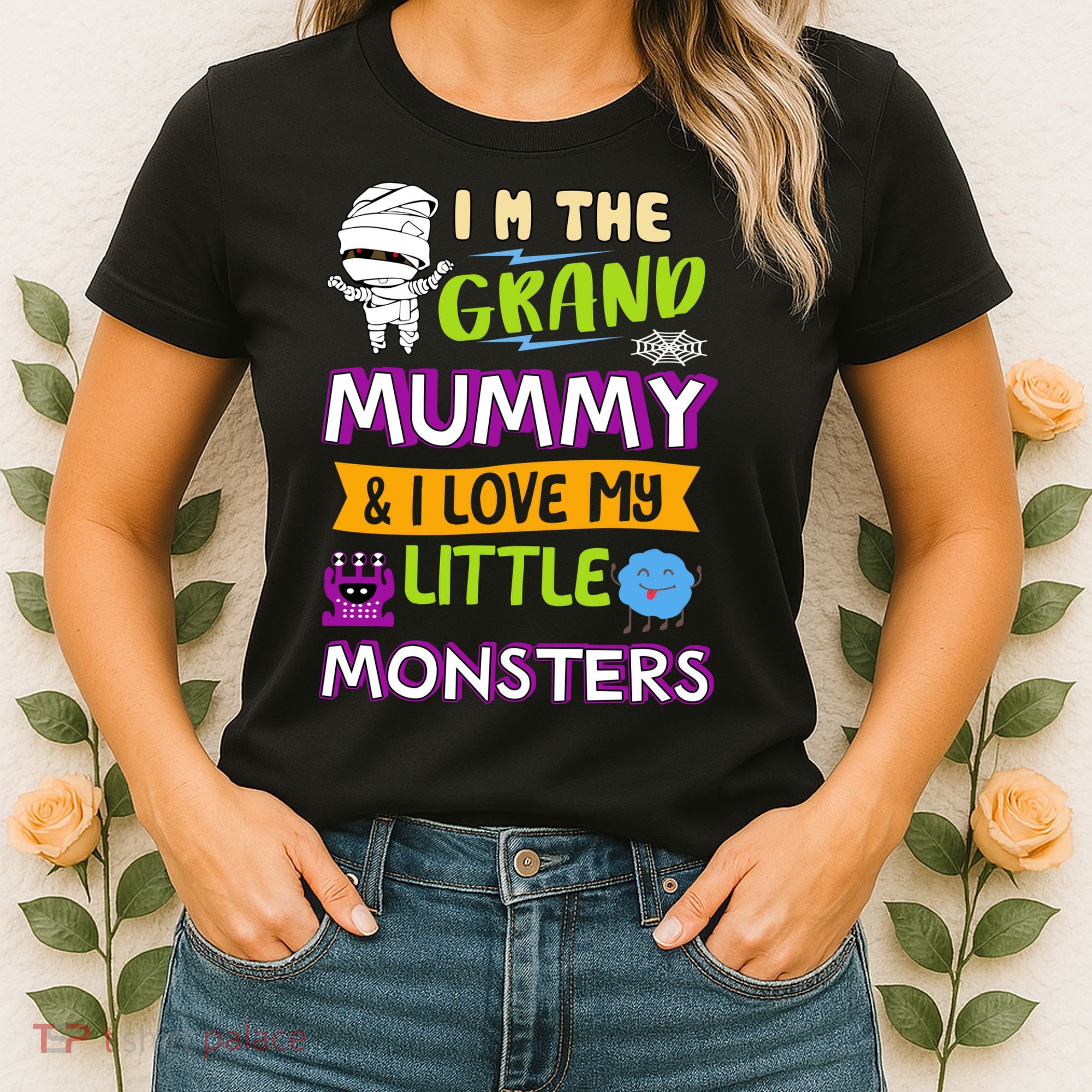 I'm The Grand Mummy & I Love My Little Monsters Women's T-Shirt