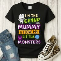 I'm The Grand Mummy & I Love My Little Monsters Women's T-Shirt thumb 3