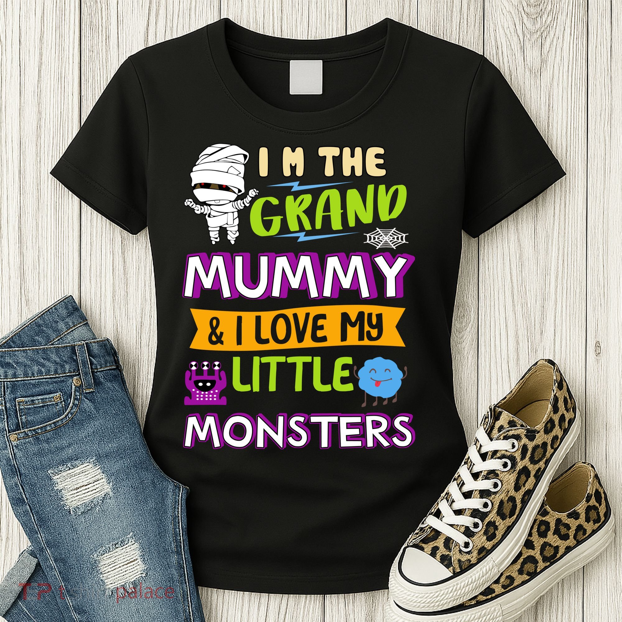 I'm The Grand Mummy & I Love My Little Monsters Women's T-Shirt
