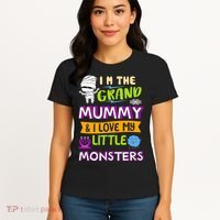 I'm The Grand Mummy & I Love My Little Monsters Women's T-Shirt thumb 4