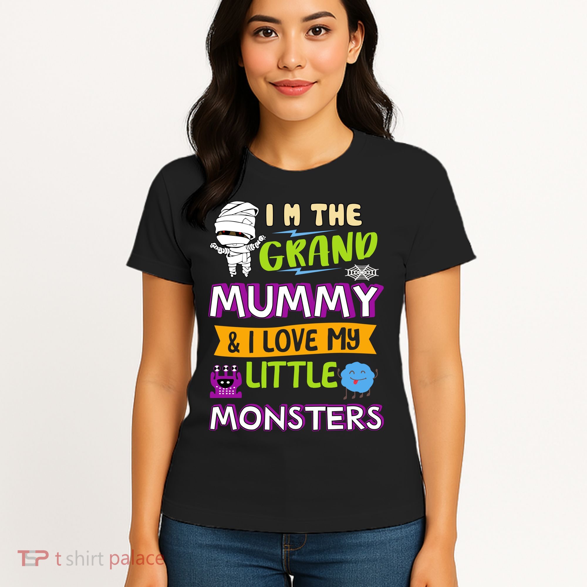 I'm The Grand Mummy & I Love My Little Monsters Women's T-Shirt