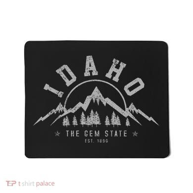 Idaho The Gem State Est. 1890 Vintage Mountains Gift Mousepad