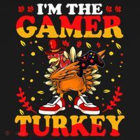 I'm The Gamer Turkey Gaming Boys Happy Funny Thanksgiving Women's Hoodie thumb 2