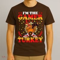 I'm The Gamer Turkey Gaming Boys Happy Funny Thanksgiving T-Shirt thumb 3