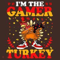 I'm The Gamer Turkey Gaming Boys Happy Funny Thanksgiving T-Shirt thumb 7