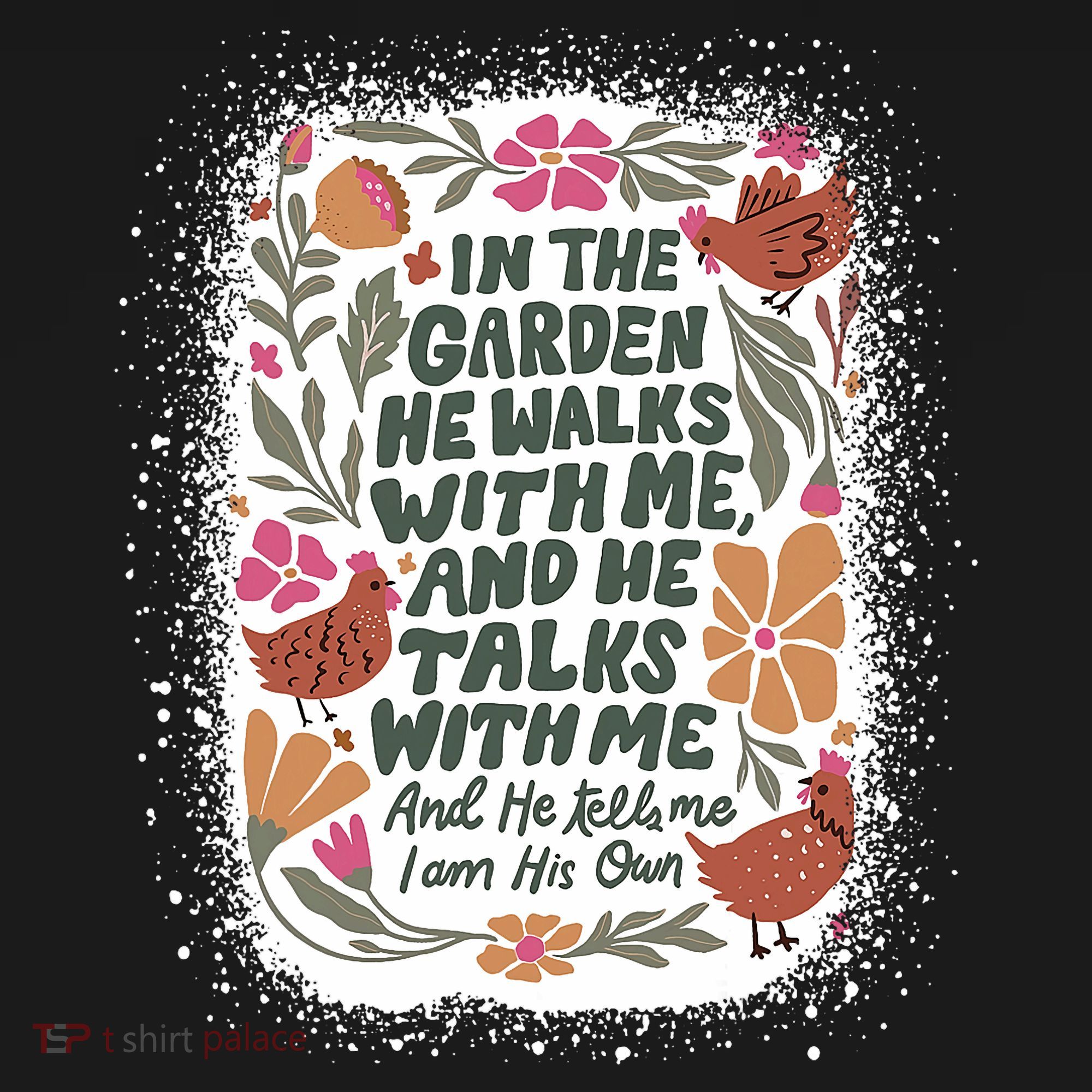 In The Garden He Walks With Me And He Talks With Me Funny Toddler Hoodie