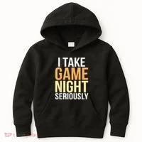 I Take Game Night Seriously Board Game Kids Hoodie thumb 0