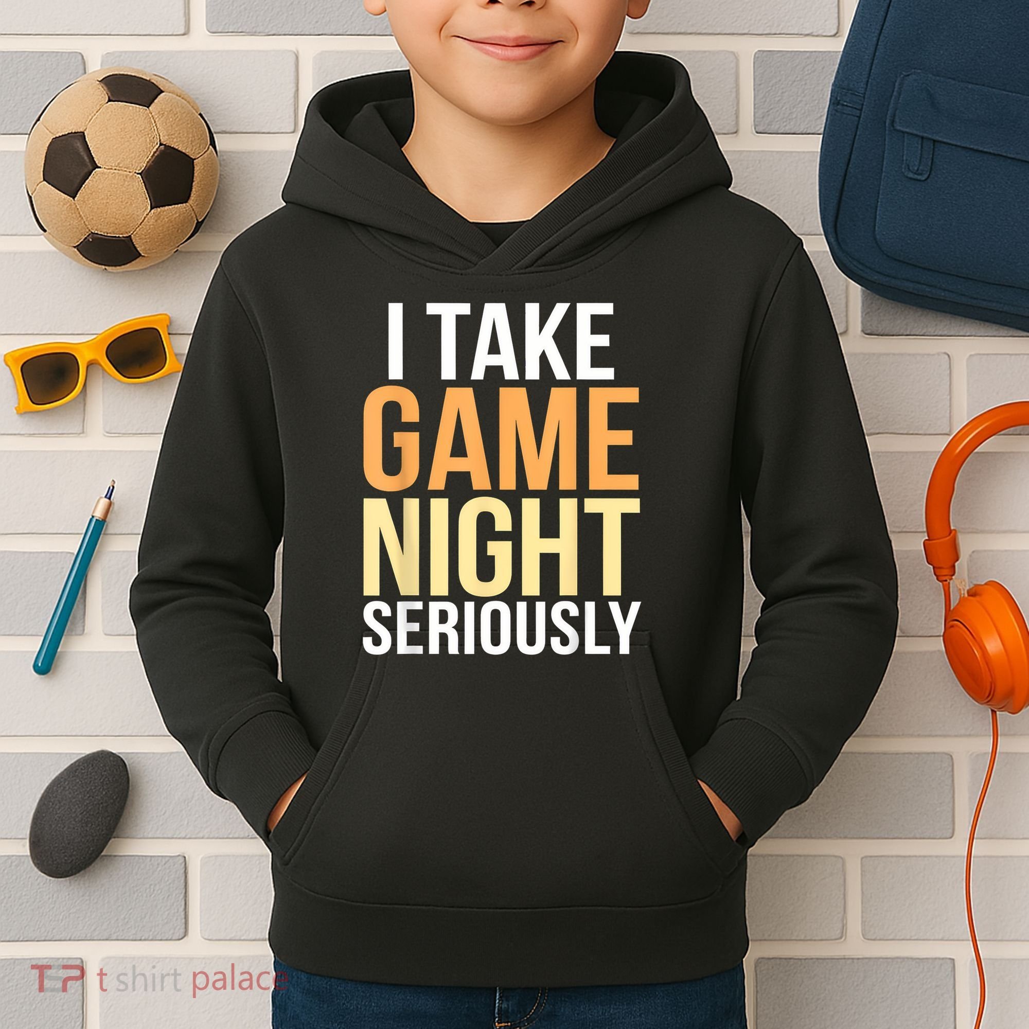 I Take Game Night Seriously Board Game Kids Hoodie