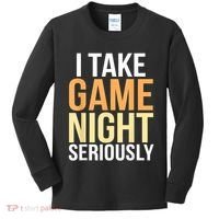 I Take Game Night Seriously Board Game Kids Long Sleeve Shirt thumb 0